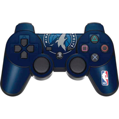 NBA Minnesota Timberwolves Large Logo PS3 Dual Shock wireless controller Skin