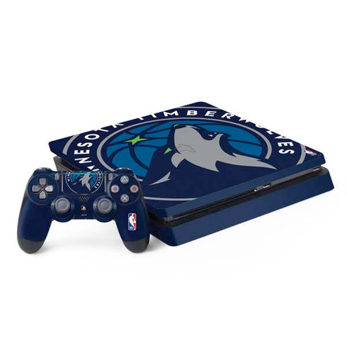 NBA Minnesota Timberwolves Large Logo PS4 Slim Bundle Skin