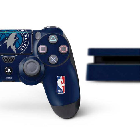 NBA Minnesota Timberwolves Large Logo PS4 Slim Bundle Skin