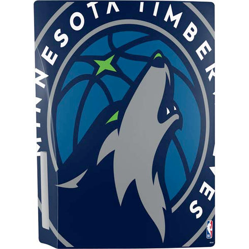 NBA Minnesota Timberwolves Large Logo PS5 Console Skin