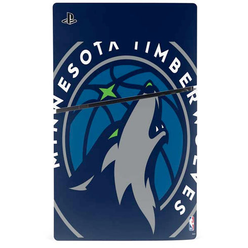 NBA Minnesota Timberwolves Large Logo PS5 Slim Digital Edition Bundle Skin