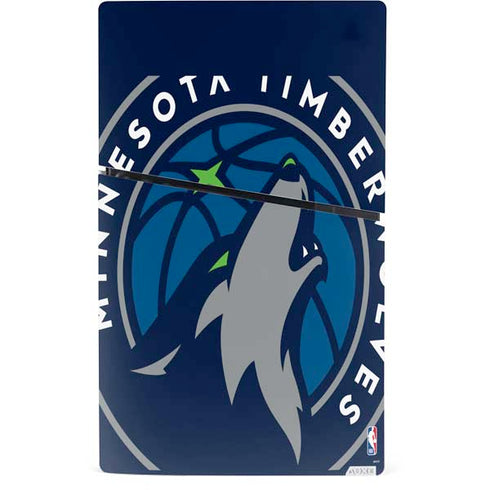 NBA Minnesota Timberwolves Large Logo PS5 Slim Digital Edition Bundle Skin