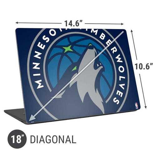 NBA Minnesota Timberwolves Large Logo Universal Laptop 18in (14.6 x 10.6in) Skin