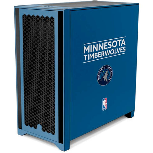 NBA Minnesota Timberwolves Standard - Blue Corsair 4000D Tempered Glass Mid-Tower ATX Case Skin