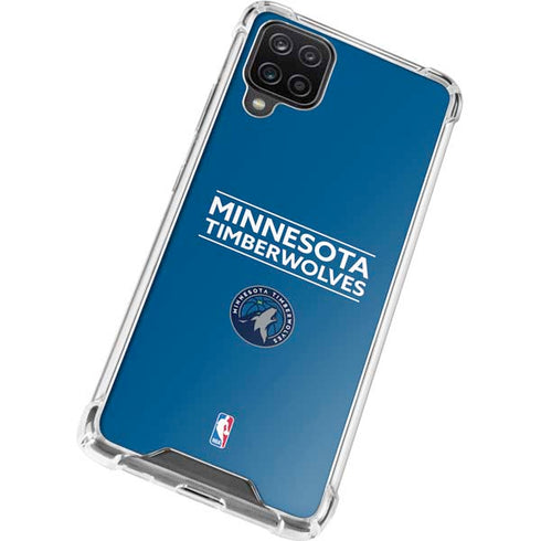 NBA Minnesota Timberwolves Standard - Blue Galaxy A12 Clear Case