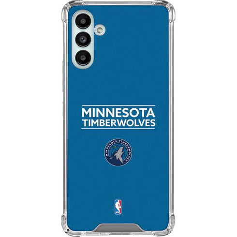 NBA Minnesota Timberwolves Standard - Blue Galaxy A13 5G Clear Case
