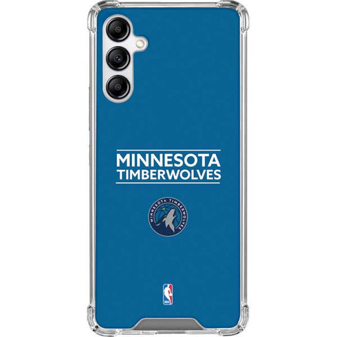 NBA Minnesota Timberwolves Standard - Blue Galaxy A14 5G Clear Case