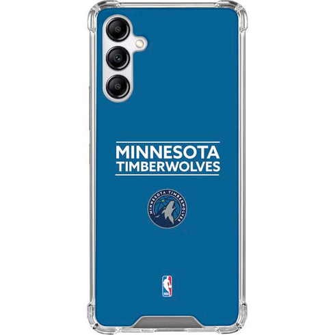 NBA Minnesota Timberwolves Standard - Blue Galaxy A15 5G Clear Case
