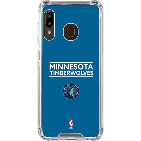 NBA Minnesota Timberwolves Standard - Blue Galaxy A30 Clear Case