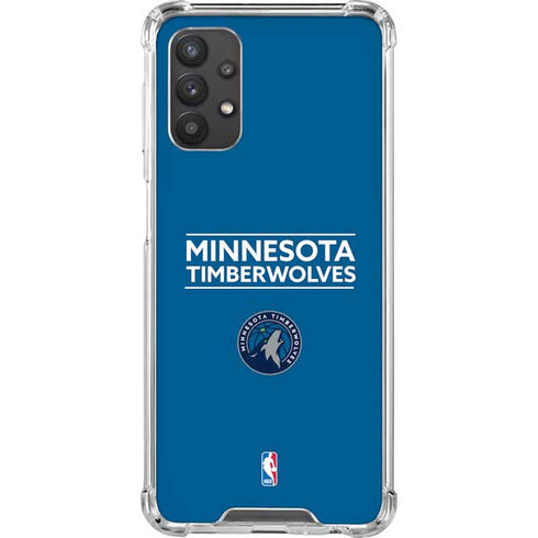 NBA Minnesota Timberwolves Standard - Blue Galaxy A32 5G Clear Case