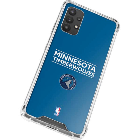 NBA Minnesota Timberwolves Standard - Blue Galaxy A32 5G Clear Case