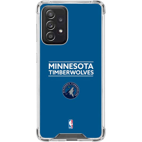 NBA Minnesota Timberwolves Standard - Blue Galaxy A52 5G Clear Case