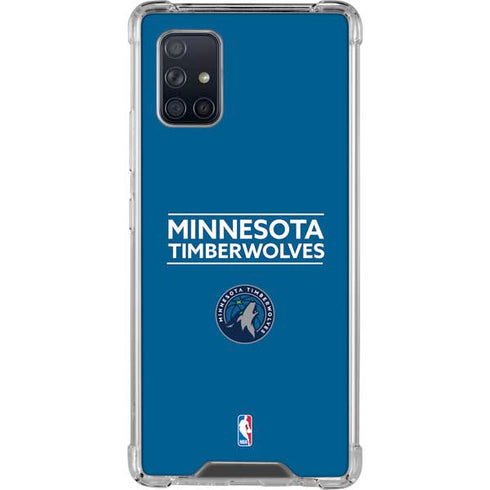 NBA Minnesota Timberwolves Standard - Blue Galaxy A71 5G Clear Case