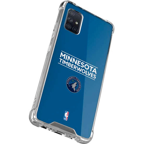 NBA Minnesota Timberwolves Standard - Blue Galaxy A71 5G Clear Case