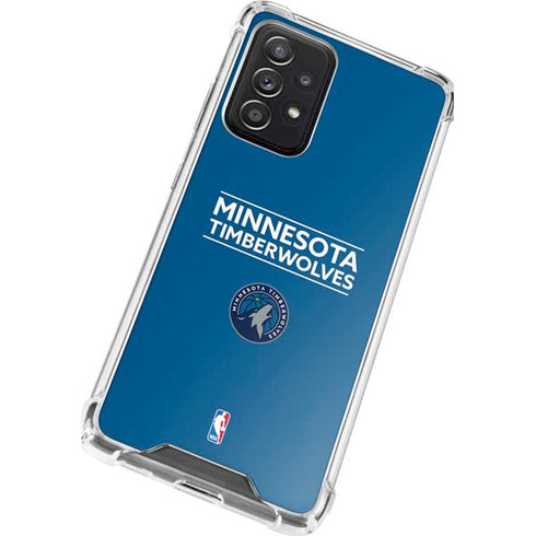 NBA Minnesota Timberwolves Standard - Blue Galaxy A72 5G Clear Case