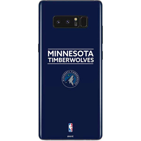 NBA Minnesota Timberwolves Standard - Navy Blue Galaxy Note 8 Skin