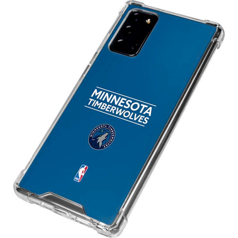 NBA Minnesota Timberwolves Standard - Blue Galaxy Note20 5G Clear Case