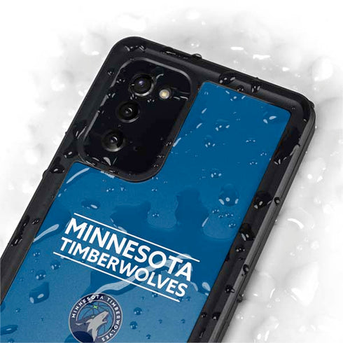 NBA Minnesota Timberwolves Standard - Blue Galaxy Note20 5G Waterproof Case