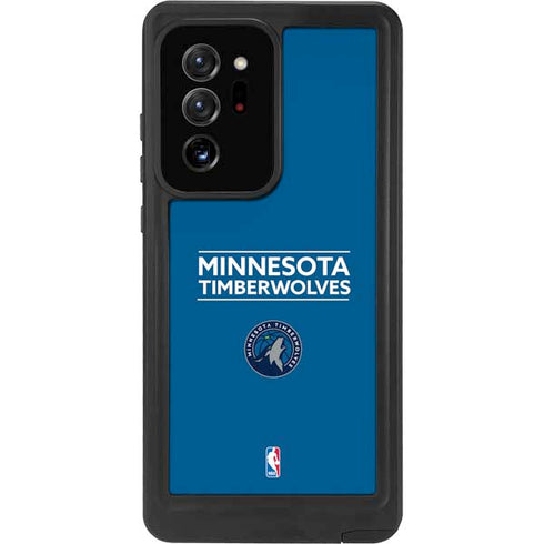 NBA Minnesota Timberwolves Standard - Blue Galaxy Note20 Ultra 5G Waterproof Case