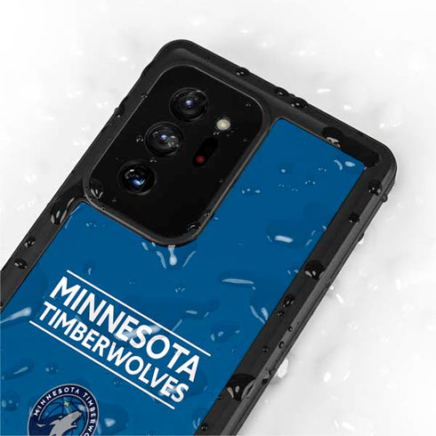 NBA Minnesota Timberwolves Standard - Blue Galaxy Note20 Ultra 5G Waterproof Case