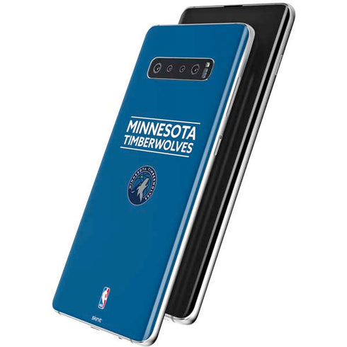 NBA Minnesota Timberwolves Standard - Blue Galaxy S10 Plus Skin