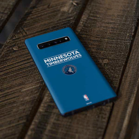 NBA Minnesota Timberwolves Standard - Blue Galaxy S10 Skin