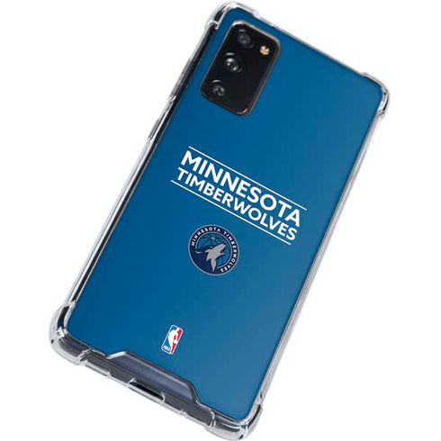 NBA Minnesota Timberwolves Standard - Blue Galaxy S20 FE Clear Case