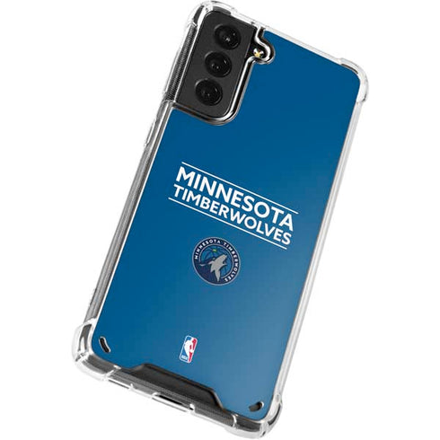 NBA Minnesota Timberwolves Standard - Blue Galaxy S21 5G Clear Case