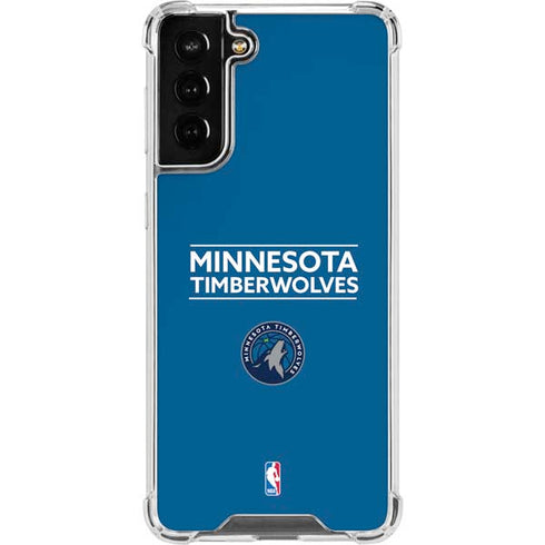 NBA Minnesota Timberwolves Standard - Blue Galaxy S21 FE Clear Case