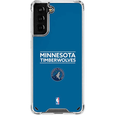 NBA Minnesota Timberwolves Standard - Blue Galaxy S21 Plus 5G Clear Case