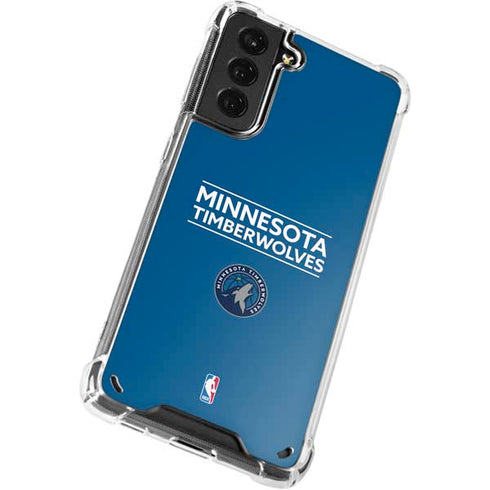 NBA Minnesota Timberwolves Standard - Blue Galaxy S21 Plus 5G Clear Case