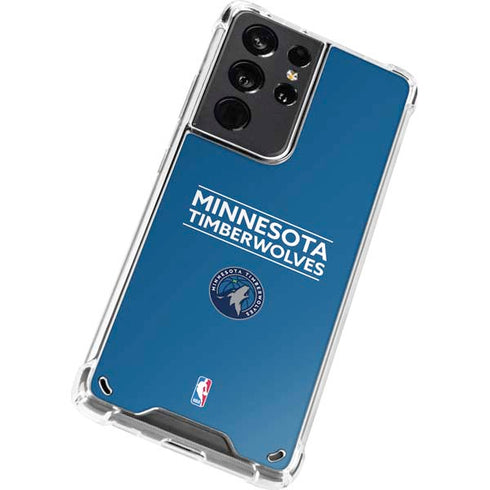 NBA Minnesota Timberwolves Standard - Blue Galaxy S21 Ultra 5G Clear Case