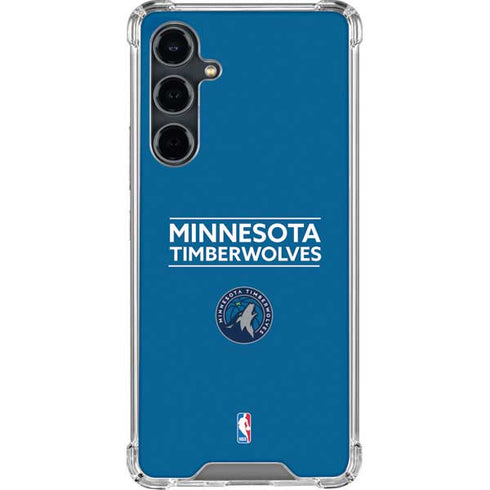 NBA Minnesota Timberwolves Standard - Blue Galaxy S23 FE Clear Case