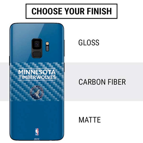 NBA Minnesota Timberwolves Standard - Blue Galaxy S9 Skin