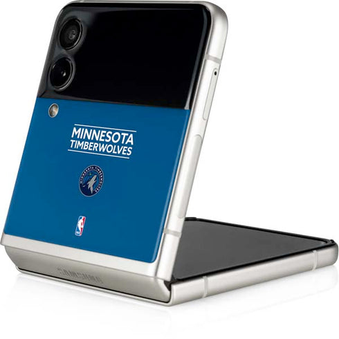 NBA Minnesota Timberwolves Standard - Blue Galaxy Z Flip3 5G Skin