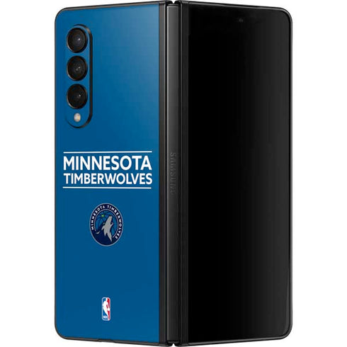 NBA Minnesota Timberwolves Standard - Blue Galaxy Z Fold3 5G Skin