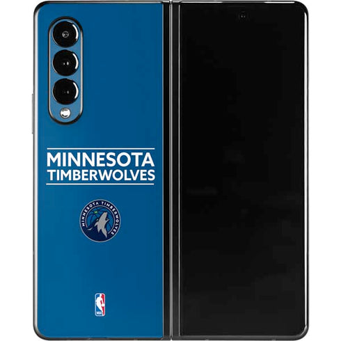 NBA Minnesota Timberwolves Standard - Blue Galaxy Z Fold3 5G Skin