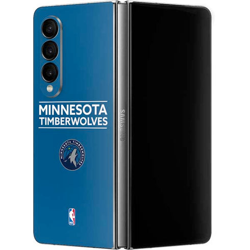 NBA Minnesota Timberwolves Standard - Blue Galaxy Z Fold4 5G Skin