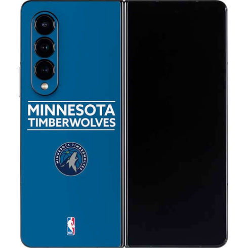 NBA Minnesota Timberwolves Standard - Blue Galaxy Z Fold4 5G Skin