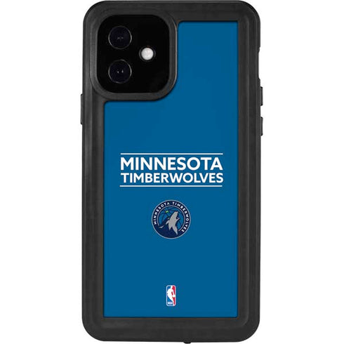 NBA Minnesota Timberwolves Standard - Blue iPhone 12 Waterproof Case