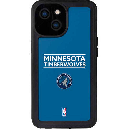 NBA Minnesota Timberwolves Standard - Blue iPhone 13 Mini Waterproof Case