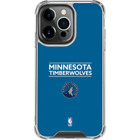 NBA Minnesota Timberwolves Standard - Blue iPhone 14 Pro Clear Case