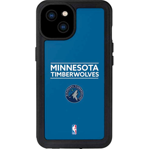 NBA Minnesota Timberwolves Standard - Blue iPhone 15 Plus Waterproof Case