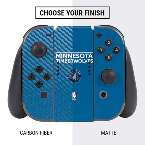 NBA Minnesota Timberwolves Standard - Blue Nintendo Switch Bundle Skin