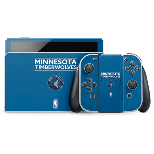 NBA Minnesota Timberwolves Standard - Blue Nintendo Switch OLED (2021) Skin