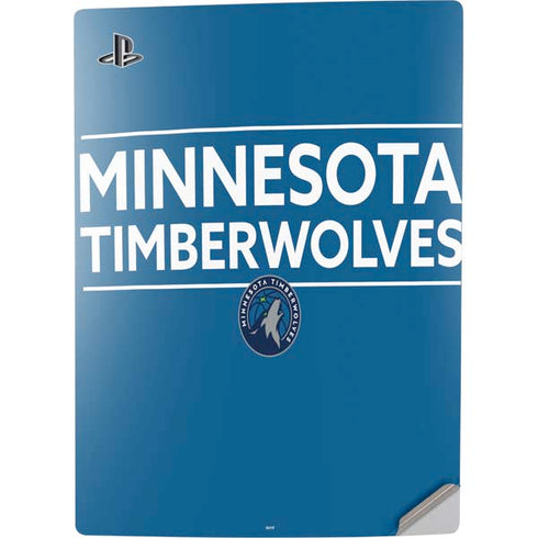 NBA Minnesota Timberwolves Standard - Blue PS5 Digital Edition Console Skin