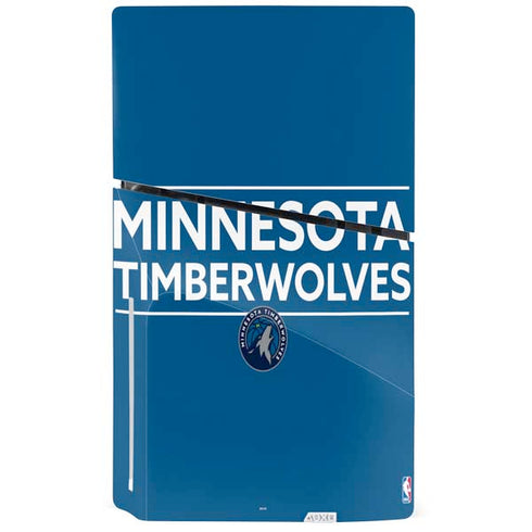 NBA Minnesota Timberwolves Standard - Blue PS5 Slim Disk Bundle Skin