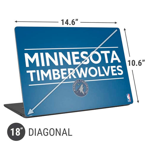 NBA Minnesota Timberwolves Standard - Blue Universal Laptop 18in (14.6 x 10.6in) Skin