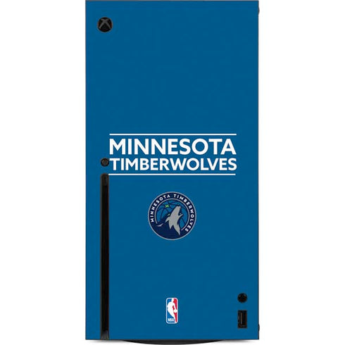 NBA Minnesota Timberwolves Standard - Blue Xbox Series X Console Skin