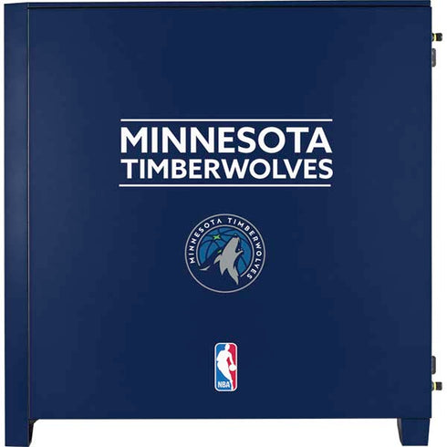 NBA Minnesota Timberwolves Standard - Navy Blue Corsair 4000D Tempered Glass Mid-Tower ATX Case Skin
